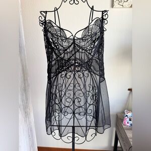 Victoria's Secret Black Lace Slip